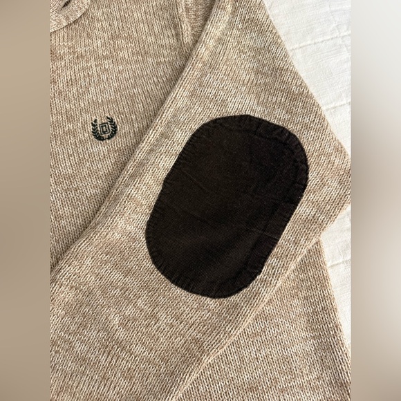 Men’s Chaps Mock Neck Sweater
Camel/Oatmeal with Brown Corduroy Elbow Patches - Picture 7 of 10